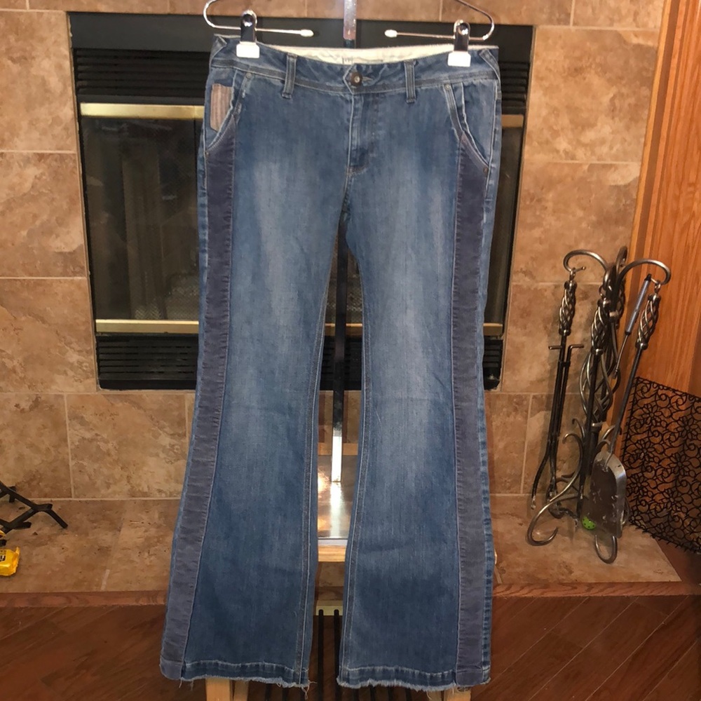 Free People Blue Flare & Wide Leg Jeans
